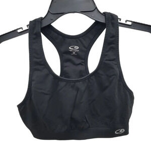C9 by Champion Women's Black Waffle Knit Side Wireless Racerback Sports Bra Sz M